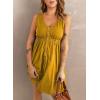 imageAcelitt Women Summer Casual Sleeveless Button Down Elastic Waist Swing Dresses XS2XLEorange