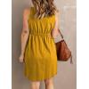 imageAcelitt Women Summer Casual Sleeveless Button Down Elastic Waist Swing Dresses XS2XLEorange