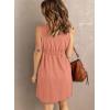 imageAcelitt Women Summer Casual Sleeveless Button Down Elastic Waist Swing Dresses XS2XLEpink2