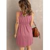 imageAcelitt Women Summer Casual Sleeveless Button Down Elastic Waist Swing Dresses XS2XLEpink3