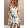 imageAcelitt Women Summer Casual Sleeveless Button Down Elastic Waist Swing Dresses XS2XLGwhite