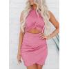 imageAcelitt Womens 2025 Summer Sleeveless Tank Dresses Cut Out Twist Bodycon Wrap Party Evening Mini DressDyrose
