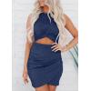 imageAcelitt Womens 2025 Summer Sleeveless Tank Dresses Cut Out Twist Bodycon Wrap Party Evening Mini DressHblue
