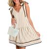 Khaki and White Stripe