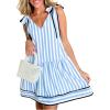Sky Blue and White Stripe