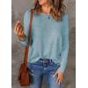 imageAcelitt Womens Casual Lightweight Long Sleeve Crewneck Knit Shirts Tops SXXLBlue