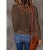imageAcelitt Womens Casual Lightweight Long Sleeve Crewneck Knit Shirts Tops SXXLBrown