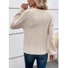 imageAcelitt Womens Fall Long Sleeve Tunic Tops Casual Crew Neck Dressy Shirt Lace Patchwork Blouses Pullover SweatersApricot