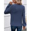 imageAcelitt Womens Fall Long Sleeve Tunic Tops Casual Crew Neck Dressy Shirt Lace Patchwork Blouses Pullover SweatersBlue