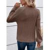 imageAcelitt Womens Fall Long Sleeve Tunic Tops Casual Crew Neck Dressy Shirt Lace Patchwork Blouses Pullover SweatersBrown