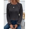 imageAcelitt Womens Fall Long Sleeve Tunic Tops Casual Crew Neck Dressy Shirt Lace Patchwork Blouses Pullover SweatersDark Gray