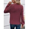 imageAcelitt Womens Fall Long Sleeve Tunic Tops Casual Crew Neck Dressy Shirt Lace Patchwork Blouses Pullover SweatersRed