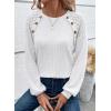 imageAcelitt Womens Fall Long Sleeve Tunic Tops Casual Crew Neck Dressy Shirt Lace Patchwork Blouses Pullover SweatersWhite