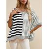 imageAcelitt Womens Casual Summer Short Sleeve Crewneck Color Block Sweatshirts TShirts Tops SXXLGray