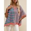 imageAcelitt Womens Casual Summer Short Sleeve Crewneck Color Block Sweatshirts TShirts Tops SXXLRose