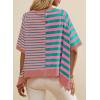 imageAcelitt Womens Casual Summer Short Sleeve Crewneck Color Block Sweatshirts TShirts Tops SXXLRose