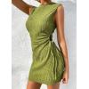imageAcelitt Womens Summer Dresses 2025 Beach Casual Crewneck Loose Sundress Ribbed Cut Out Mini DressGreen