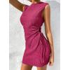 imageAcelitt Womens Summer Dresses 2025 Beach Casual Crewneck Loose Sundress Ribbed Cut Out Mini DressRose