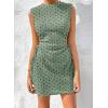 imageAcelitt Womens Summer Dresses 2025 Beach Casual Crewneck Loose Sundress Ribbed Cut Out Mini DressZgreen Polka Dots