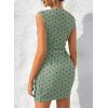 imageAcelitt Womens Summer Dresses 2025 Beach Casual Crewneck Loose Sundress Ribbed Cut Out Mini DressZgreen Polka Dots