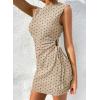 imageAcelitt Womens Summer Dresses 2025 Beach Casual Crewneck Loose Sundress Ribbed Cut Out Mini DressZkhaki Polka Dots