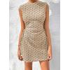 imageAcelitt Womens Summer Dresses 2025 Beach Casual Crewneck Loose Sundress Ribbed Cut Out Mini DressZkhaki Polka Dots