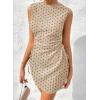 imageAcelitt Womens Summer Dresses 2025 Beach Casual Crewneck Loose Sundress Ribbed Cut Out Mini DressZkhaki Polka Dots