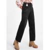 imageAcelitt Womens Casual Winter Straight Leg Elastic Waist Corduroy Pants with Pockets SXXL1b Black