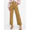 imageAcelitt Womens Casual Winter Straight Leg Elastic Waist Corduroy Pants with Pockets SXXL3 Khaki