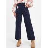 imageAcelitt Womens Casual Winter Straight Leg Elastic Waist Corduroy Pants with Pockets SXXL3 Navy Blue