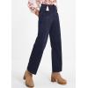 imageAcelitt Womens Casual Winter Straight Leg Elastic Waist Corduroy Pants with Pockets SXXL3 Navy Blue