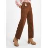 imageAcelitt Womens Casual Winter Straight Leg Elastic Waist Corduroy Pants with Pockets SXXL3 Orange Brown