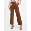imageAcelitt Womens Casual Winter Straight Leg Elastic Waist Corduroy Pants with Pockets SXXL3 Orange Brown