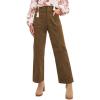 imageAcelitt Womens Casual Winter Straight Leg Elastic Waist Corduroy Pants with Pockets SXXL1c Brown2