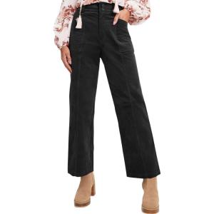 imageAcelitt Womens Casual Winter Straight Leg Elastic Waist Corduroy Pants with Pockets SXXL1b Black