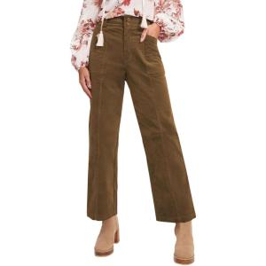 imageAcelitt Womens Casual Winter Straight Leg Elastic Waist Corduroy Pants with Pockets SXXL1c Brown2