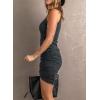 imageAcelitt Summer Dresses for Women 2025 Casual Spaghetti Strap Wrap Mini Dress Beach Sundress02gray