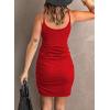 imageAcelitt Summer Dresses for Women 2025 Casual Spaghetti Strap Wrap Mini Dress Beach Sundress03red