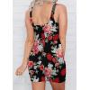 imageAcelitt Summer Dresses for Women 2025 Cut Out Twist Front Ruched Wrap Bodycon Sleeveless Party Club Mini Dress Beach SundressDfloral Stripe Print