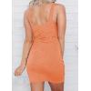 imageAcelitt Summer Dresses for Women 2025 Cut Out Twist Front Ruched Wrap Bodycon Sleeveless Party Club Mini Dress Beach SundressEorange