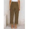 imageAcelitt Womens Elastic Waist Straight Leg Corduroy Pants with Pockets S2XL1a Brown
