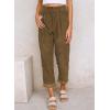 imageAcelitt Womens Elastic Waist Straight Leg Corduroy Pants with Pockets S2XL1a Brown
