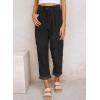 imageAcelitt Womens Elastic Waist Straight Leg Corduroy Pants with Pockets S2XL1b Black