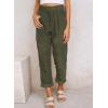 imageAcelitt Womens Elastic Waist Straight Leg Corduroy Pants with Pockets S2XL2a Green