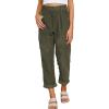 imageAcelitt Womens Elastic Waist Straight Leg Corduroy Pants with Pockets S2XL2a Green