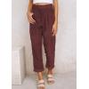 imageAcelitt Womens Elastic Waist Straight Leg Corduroy Pants with Pockets S2XL2c Red