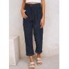 imageAcelitt Womens Elastic Waist Straight Leg Corduroy Pants with Pockets S2XL2d Blue
