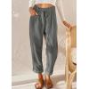 imageAcelitt Womens Elastic Waist Straight Leg Corduroy Pants with Pockets S2XLIgray