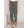 imageAcelitt Womens Elastic Waist Straight Leg Corduroy Pants with Pockets S2XLIgray