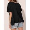 imageAcelitt Womens Oversized T Shirts Loose Fit Crewneck Short Sleeve Waffle Knit Tops Summer Casual Blouse 2025 Basic TeeBlack